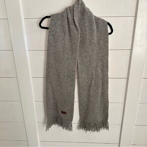 BONZ NEW ZEALAND Unisex grey fringe gorpcore wool quality scarf